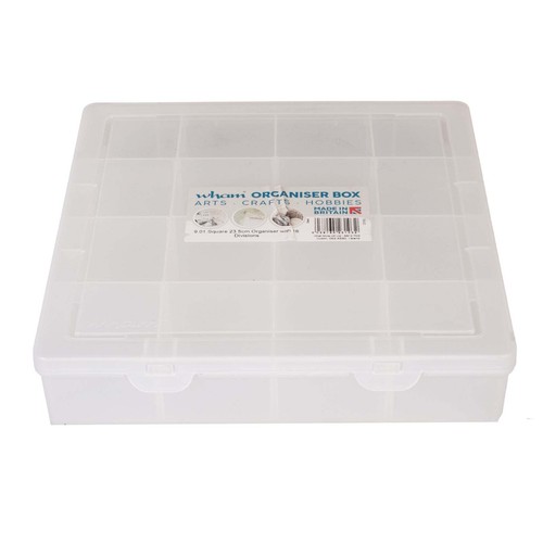 Wham clear organiser box - clear,