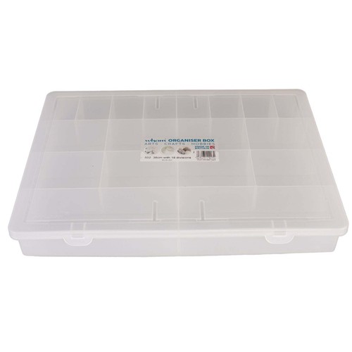 Wham clear organiser box 38cm - box,